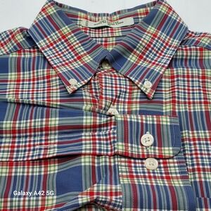 ORVIS Mens Plaid Button Down Shirt Cotton Long Sleeve Casual M